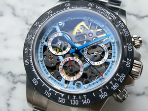 <span class=keywords><strong>Montre</strong></span> squelette de luxe en fibre de carbone avec cristal saphir, <span class=keywords><strong>mécanisme</strong></span> lumineux, 40 mm, étanche 30 bars, acier 904L, mouvement <span class=keywords><strong>ETA</strong></span> 4801, mode de luxe - Product Image 3
