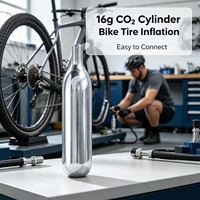 Cartouches de CO2 à basse pression en acier au carbone fileté de 16 g, cartouche de gaz CO2 à usage unique pour gonfleur de pneus de vélo