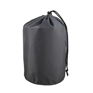 Factory Price Polyester Pocket Nylon Drawstring Round Bottom Single Side Drawstring Travel Organizer Bag Set