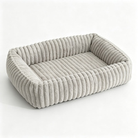 Lit et tapis pour animaux de compagnie, moderne, durable, en peluche solide, rectangulaire, confortable, doux, amovible et lavable, pour chiens et chats