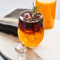 Ensemble de verres à vin sans pied classiques en acrylique incassable de luxe réutilisables et sans danger pour les aliments, personnalisés, 280/380/450 ml