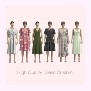 Chine Fabriqué en usine sur mesure couleur Designer vêtements fête bal femmes longues robes décontractées élégantes