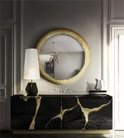 Console d'entrée moderne et simple, table de salle à manger de luxe en acier inoxydable pour salon, couloir, villa, chambre