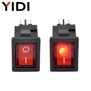 Interruptor de botón pulsador LED de plástico para el hogar, interruptor basculante de encendido y apagado de 4 pines, 6A 250VAC, 220V, rojo, negro, 12V, V, 15x21mm - Product Image 3