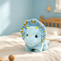 W2TOY Mainan Boneka Anak-Anak Keluarga Dinosaurus Klasik Teman Hewan Peliharaan Kartun Elektrik Berjalan Maju Mundur Mendukung Kustomisasi 3+