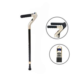 Canne de marche intelligente légère et réglable en aluminium pliable avec alarme et lumière LED et horloge à affichage LED pour adulte - Product Image 1