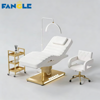 Table de massage électrique complète moderne rose doré pour spa médical, salon de beauté, traitement esthétique, lit de beauté cosmétique pour les cils