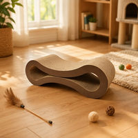 Griffoir pour chat en papier ondulé écologique, forme ondulée, résistant à l'usure, classique, moderne, luxueux, pour chat d'intérieur