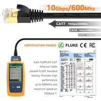 Câble Ethernet extérieur Cat7 SFTP blindé paire torsadée en feuille de cuivre nu plaqué or veste en PVC pour ordinateurs Home cinéma