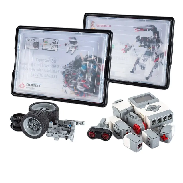 Programming Toys Robots Compatible with EV3 Small Particle Building Blocks Robot Assembling Puzzle 45544 Core Set + 45560 Bricks