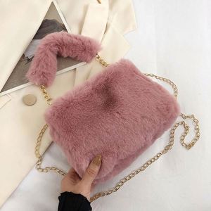 I-0659 Mode automne/hiver, nouveau sac à bandoulière en peluche pour femmes et sac à main avec bandoulière amovible - Product Image 1