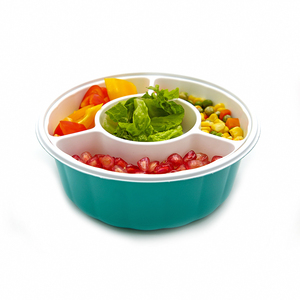 Boîte d'emballage de sushi, <span class=keywords><strong>bento</strong></span> <span class=keywords><strong>rond</strong></span> jetable à emporter, boîte ronde en plastique pour la vente, 50 pièces - Product Image 5