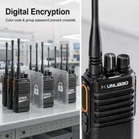 Radio DMR portable XUNLIBAO numérique et analogique double mode OEM ODM avec logo personnalisé D810 pour la construction, la sécurité et les entreprises