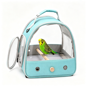 Bolsa de Transporte Portátil para Aves con Ventana Transparente y Transpirable, Jaula de Transporte para Loros con Percha de Madera para Periquitos, Cacatúas y Agapornis - Product Image 1