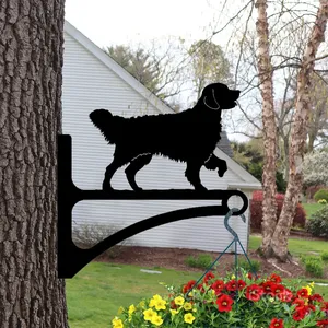 <span class=keywords><strong>Bretagne</strong></span> métal plante cintre personnalisé chien plante cintre acier <span class=keywords><strong>plantes</strong></span> support robuste support crochet jardin décor extérieur décoration - Product Image 2