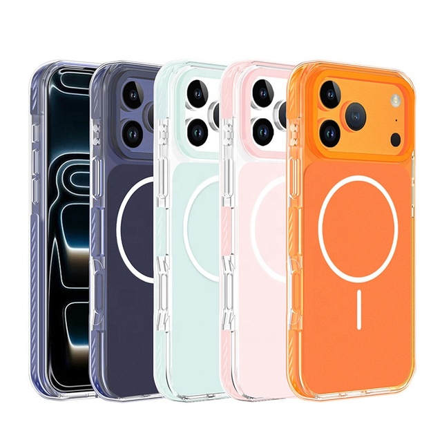 For Iphone 18 Pro Max Cute Colorful Bumper Shockproof Protective Case with Magnetic For Iphone 17 Pro Max