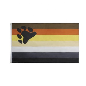 Precio de fábrica Bandera del orgullo del Oso de 3x5 pies LGBTQIA Oso Hermandad Gay Arco Iris Banner - Product Image 1