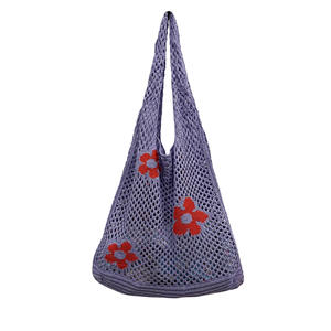 Nuova Borsa a Tracolla Casual <span class=keywords><strong>2023</strong></span> in Maglia Traforata, Borsa Femminile alla Moda in Poliestere e Cotone per Uso Quotidiano con Logo Personalizzato - Product Image 4