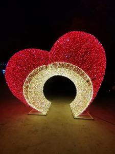 Luces decorativas LED románticas en forma de arco 3D con clasificación IP65 para entradas de bodas, caminos de parques, Navidad y exhibiciones de San Valentín. - Product Image 1