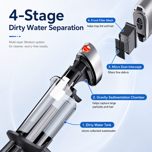 OEM Cordless Wet <b>Dry</b> Vacuum Cleaner 15KPa Brushless Floor Washer Vacuum <b>Mop</b> Combo for Hardwood Tile Floor Cleaning - Product Image 3