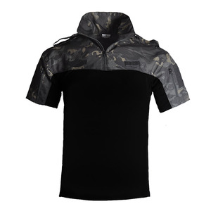 Polo de cyclisme tactique camouflage DFR6 à manches courtes pour sports de plein air - Product Image 3