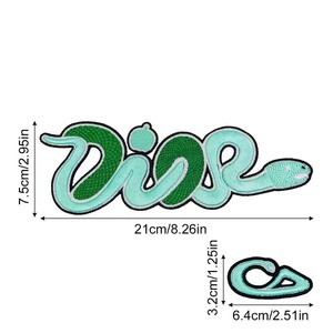Tùy Chỉnh Năm Của Con Rắn Logo Thêu Sắt Trên Bản Vá Thiết Kế 2025 Mới Thiết Kế Rắn Huy Hiệu Thêu Cho Áo Sơ Mi - Product Image 5
