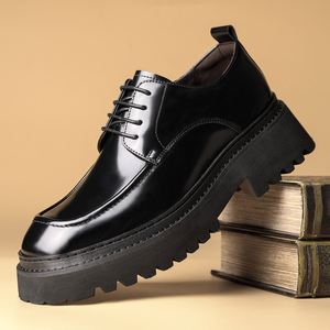 รองเท้าออกซ์ฟอร์ดทรงสี่เหลี่ยมหัวเหลี่ยมสำหรับผู้ชาย แบรนด์วาเลนติน่า หนังแท้ ดีไซน์หรูหรา ทำมือ ระบายอากาศได้ดี น้ำหนักเบา กันลื่น เหมาะสำหรับงานทางการ - Product Image 5