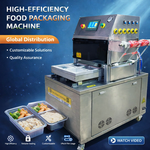 Machine d'emballage sous <span class=keywords><strong>vide</strong></span> automatique électrique à haute efficacité <span class=keywords><strong>pour</strong></span> l'emballage MAP de viande fraîche, fruits de mer, légumes et aliments - Product Image 1