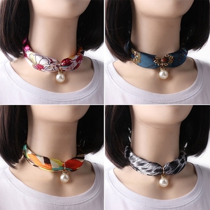 Collier perlé en mousseline de soie imprimé musulman, grande pierre, bijoux Pashmina, écharpes de style ethnique, rayures en soie, foulard chaud, tête Hijab - Product Image 6