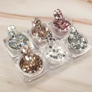 Mix Shape Shiny Sequins Festive Glitter Powder Chunky Glitter for nail art