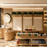 Chaud silence esthétique beauté vente au détail meubles en chêne naturel arc stratifié Spa réception