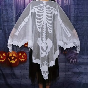 Cape en toile d'araignée blanche pour Halloween Décoration de chauve-souris en polyester complet Modèle de haute qualité <span class=keywords><strong>JM</strong></span>-YF2 Décorations murales de fête d'usine - Product Image 5