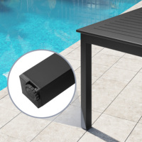 Alu. Table d'extension/Table d'extérieur