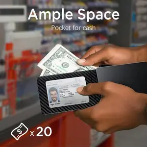 RFID блокирующий кошелек с передним карманом тонкий кожаный мужской кошелек с держателем для кредитных карт с отделением для наличных денег