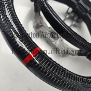 พวงมาลัยหนังคาร์บอนไฟเบอร์แบบเจาะรู รุ่นใหม่ สำหรับรถยนต์อินฟินิตี้ G27 G37 - Product Image 6