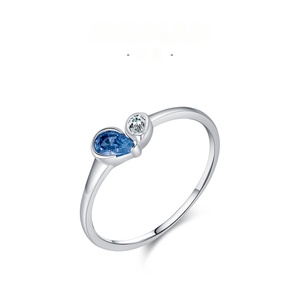 China Wholesale Fashion S925 Sterling Silver Multi-Color Teardrop <b>Ring</b> and Earring Jewelry Sets for Girl Gift - Product Image 2