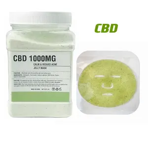 스파 얼굴 안티 에이징 CBD 1000mg 하이드로 젤리 파우더 마스크 로즈 젤리 마스크 도매 여성