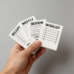 SK Memo Pads Custom Printed Loose Leaf Notepads Review Wish List Receipt Daily Planner Cute <b>Notes</b> Stationery - Product Image 6