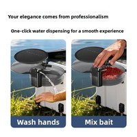 Pompe à eau électrique portable en plastique pour la pêche avec tuyau de 3m, éclairage intelligent à détection, pour usage extérieur, mélange d'appâts et oxygénation