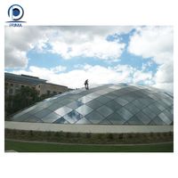 Prima bâtiments à structure en acier Durable haut de gamme cadre spatial toit en verre lucarne dômes de mosquée en métal preuve de véranda