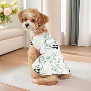 Venta al por mayor <span class=keywords><strong>de</strong></span> lujo <span class=keywords><strong>de</strong></span> poliéster impreso ropa para mascotas Chinoiserie Classics Año Nuevo Tang Suit para <span class=keywords><strong>perros</strong></span> clásico perro accesorio vestido - Product Image 6