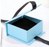 Vente directe usine – Boîte cadeau de rangement pour bijoux à rabat, multi-tailles, carrée/rectangulaire, avec ruban et finition bronzée, pour boucles d'oreilles – Vente en gros