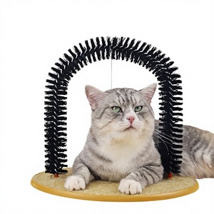 แปรงนวดขัด<span class=keywords><strong>ขนแมว</strong></span>แบบแขวนพร้อมของเล่นหนูและฐานข่วนสำหรับแมวในบ้าน ช่วยกำจัดขน - Product Image 1