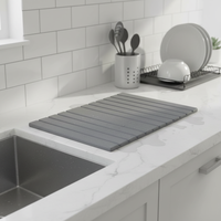 Tapis de cuisine pliable ultra-absorbant en terre de diatomée, antidérapant et à séchage rapide, pour la maison et la cuisine - Vente en gros fabricant