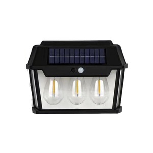 Solar Outdoor Wall <b>Light</b> 3 <b>Led</b> Bulbs <b>Motion</b> <b>Sensor</b> Warm <b>Light</b> Garden Decor Water Resistant Solar Powered - Product Image 1