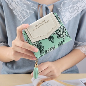 Portefeuille fin en PU Boshiho pour femmes, porte-monnaie, portefeuille court en PU pour femmes - Product Image 2