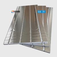 Plaque chauffante rainurée en aluminium radioactif lisse avec isolation en mousse XPS et feuille d'aluminium de 0,3/0,4/0,45 mm, épaisseur de feuille personnalisable