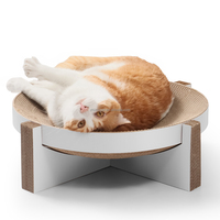 Lit de chat ondulé en forme de cercle détachable pour économiser de l'espace