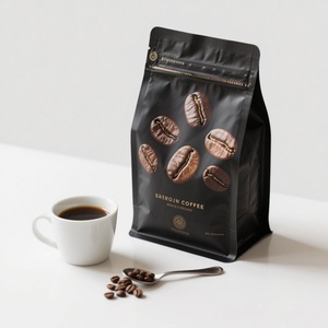 Bolsas de Embalaje para Granos de Café con Fondo Cuadrado, Impresión Digital Mate Personalizada, Bolsas de Café de Aluminio con Cierre - Product Image 2