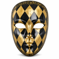 Masque vénitien en PET personnalisé imprimé en gros, accessoire de costume diamanté pour fête masquée